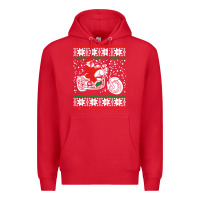 Red santa ridin motocycle Premium Hoodie - StudioElite