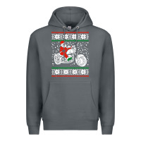 Rock santa ridin motocycle Premium Hoodie - StudioElite