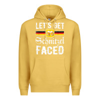 Antique Gold lets get schnitzel faced men women vintage oktoberfest t shirt Premium Hoodie - StudioElite