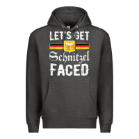 Lets Get Schnitzel Faced Men Women Vintage Oktoberfest T Shirt Premium Hoodie | Teevron