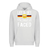 Dove Grey lets get schnitzel faced men women vintage oktoberfest t shirt Premium Hoodie - StudioElite