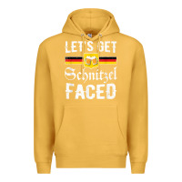 Mustard lets get schnitzel faced men women vintage oktoberfest t shirt Premium Hoodie - StudioElite