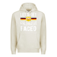 Oatmeal Heather lets get schnitzel faced men women vintage oktoberfest t shirt Premium Hoodie - StudioElite