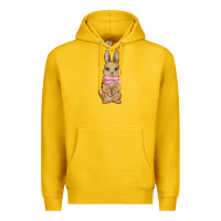 Lemon easter rabbit pink flowers Premium Hoodie - BarkalooDesign