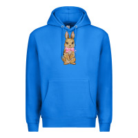 True Royal easter rabbit pink flowers Premium Hoodie - BarkalooDesign