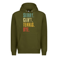 Army Green sorry can't tennis bye funny vintage retro tennis player t shirt Premium Hoodie - StudioElite