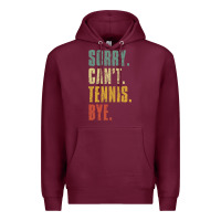 Burgundy sorry can't tennis bye funny vintage retro tennis player t shirt Premium Hoodie - StudioElite