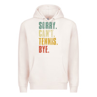Pale Pink sorry can't tennis bye funny vintage retro tennis player t shirt Premium Hoodie - StudioElite