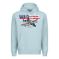 Blue Mist Military Airplane A-10 Warthog American Flag Premium Hoodie - StudioElite