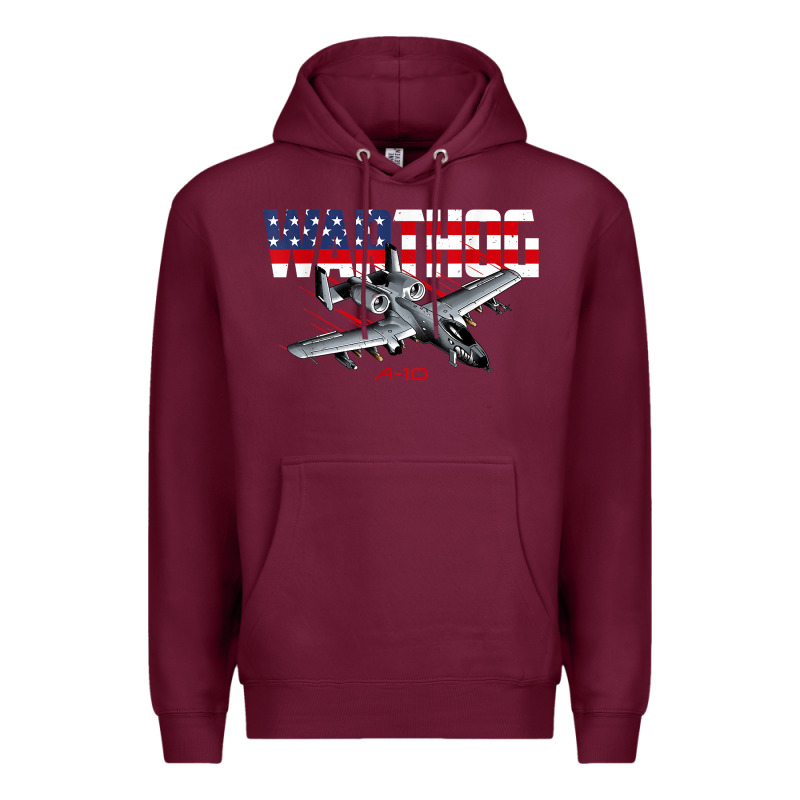Military Airplane A-10 Warthog American Flag Premium Hoodie by StudioElite | Teevron