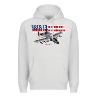 Dove Grey Military Airplane A-10 Warthog American Flag Premium Hoodie - StudioElite