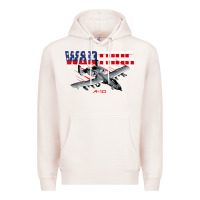 Pale Pink Military Airplane A-10 Warthog American Flag Premium Hoodie - StudioElite