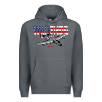 Rock Military Airplane A-10 Warthog American Flag Premium Hoodie - StudioElite