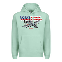 Seafoam Military Airplane A-10 Warthog American Flag Premium Hoodie - StudioElite