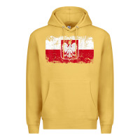 Antique Gold poland polska flag vintage  men women kids  poland t shirt Premium Hoodie - StudioElite