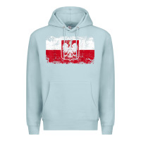 Blue Mist poland polska flag vintage  men women kids  poland t shirt Premium Hoodie - StudioElite