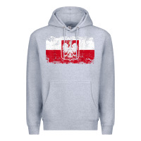 Heather Grey poland polska flag vintage  men women kids  poland t shirt Premium Hoodie - StudioElite