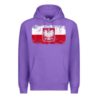 Purple poland polska flag vintage  men women kids  poland t shirt Premium Hoodie - StudioElite