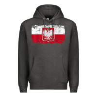 Charcoal Heather poland polska flag vintage  men women kids  poland t shirt Premium Hoodie - StudioElite