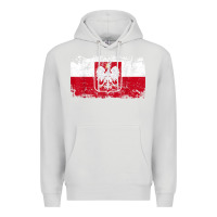 Dove Grey poland polska flag vintage  men women kids  poland t shirt Premium Hoodie - StudioElite