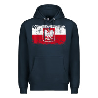 Navy poland polska flag vintage  men women kids  poland t shirt Premium Hoodie - StudioElite