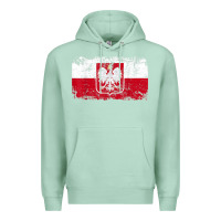 Seafoam poland polska flag vintage  men women kids  poland t shirt Premium Hoodie - StudioElite
