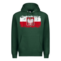 Sports Green poland polska flag vintage  men women kids  poland t shirt Premium Hoodie - StudioElite
