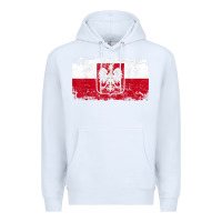 White poland polska flag vintage  men women kids  poland t shirt Premium Hoodie - StudioElite