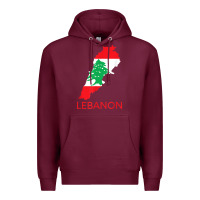 Burgundy Lebanon Flag Cedar Tree Beirut Lebanese Arabic Arab Islam Premium Hoodie - StudioElite