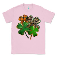 Bubblegum Pink Leopard shamrock St. Patricks Day Classic Tee - FaDigitalArtStudio