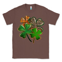 Chestnut Leopard shamrock St. Patricks Day Classic Tee - FaDigitalArtStudio