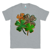 Heather Grey Leopard shamrock St. Patricks Day Classic Tee - FaDigitalArtStudio