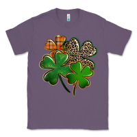 Lavender Leopard shamrock St. Patricks Day Classic Tee - FaDigitalArtStudio
