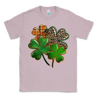 Lilac Leopard shamrock St. Patricks Day Classic Tee - FaDigitalArtStudio