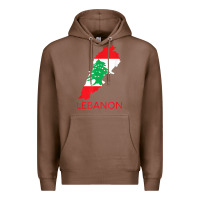 Chestnut Lebanon Flag Cedar Tree Beirut Lebanese Arabic Arab Islam Premium Hoodie - StudioElite