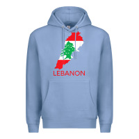 Colony Blue Lebanon Flag Cedar Tree Beirut Lebanese Arabic Arab Islam Premium Hoodie - StudioElite