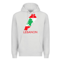 Dove Grey Lebanon Flag Cedar Tree Beirut Lebanese Arabic Arab Islam Premium Hoodie - StudioElite