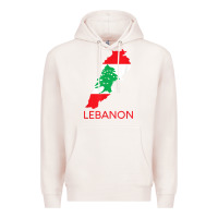 Pale Pink Lebanon Flag Cedar Tree Beirut Lebanese Arabic Arab Islam Premium Hoodie - StudioElite