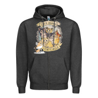 Charcoal Heather Cats Against Cat Calls Zipper Hoodie - Bettercallsaul
