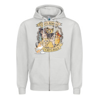 Dove Grey Cats Against Cat Calls Zipper Hoodie - Bettercallsaul