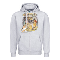 Heather Grey Cats Against Cat Calls Zipper Hoodie - Bettercallsaul