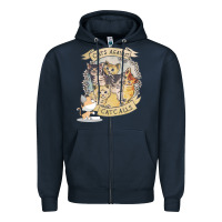 Navy Cats Against Cat Calls Zipper Hoodie - Bettercallsaul