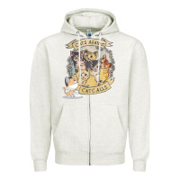 Oatmeal Heather Cats Against Cat Calls Zipper Hoodie - Bettercallsaul