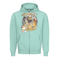 Seafoam Cats Against Cat Calls Zipper Hoodie - Bettercallsaul