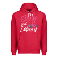 Cardinal i'm sexy and i mow it funny mow pun tank top Premium Hoodie - StudioElite