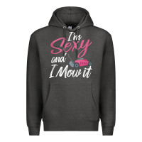 Charcoal Heather i'm sexy and i mow it funny mow pun tank top Premium Hoodie - StudioElite