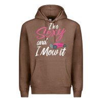 Chestnut i'm sexy and i mow it funny mow pun tank top Premium Hoodie - StudioElite