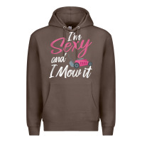 Coffee i'm sexy and i mow it funny mow pun tank top Premium Hoodie - StudioElite