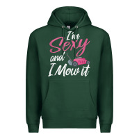 Sports Green i'm sexy and i mow it funny mow pun tank top Premium Hoodie - StudioElite