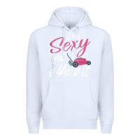 White i'm sexy and i mow it funny mow pun tank top Premium Hoodie - StudioElite